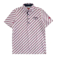 サイズ：L CALLAWAY キャロウェイ  半袖ポロシャツ 総柄 ホワイト系 [240101531114] ゴルフウェア メンズ ストスト