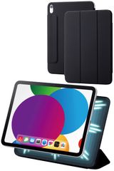 11インチ (2025) A16 10.9インチ 第10世代 (2022) 第11世代 マグネットケース カバー iPad 磁気吸着 ソフトレザー素材 オートスリープ/ウェイク対応 エレコム ブラック TBWA22RWVPF2BK