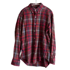 Z1566Ralph Lauren ラルフローレン チェックシャツ CLASSIC FIT レッド ネイビー ボタンダウン メンズ Lサイズ