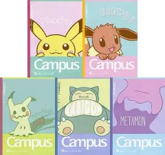 【中古】ノート・メモ帳 ポケモンセンターオリジナル キャンパスノートドット入りA罫5冊パック 「ポケットモンスター」 ポケモンセンター限定