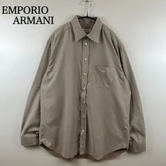 EMPORIO ARMANI 00s archive one point poly L/S shirts L エンポリオアルマーニ ワンポイント ポリエステル 長袖シャツ ビッグシルエット 光沢 アーカイブ 平成