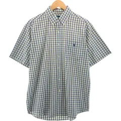 古着 ラルフローレン Ralph Lauren CUSTOM FIT 半袖 ボタンダウン チェックシャツ メンズL相当/eaa555163