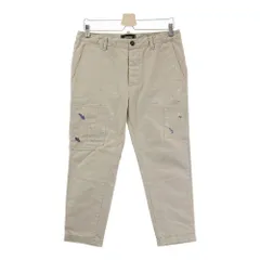 DSQUARED2 ディースクエアード S74KA0764 ペイント ダメージ加工 チノ パンツ  ベージュ系 44 [240101272309] メンズ