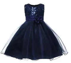 リボンドレス 子供ロングドレス 発表会 ドレス 子供 キッズ フォーマルドレス ネイビー パーティードレス チュールスカート 結婚式 発表会 演奏会 フラワーガール　110-150CM ピアノ発表会 8color feima03