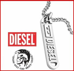 新品DIESEL ロゴプレート ネックレス ペンダント DX1228040