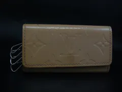 LOUIS VUITTON ルイヴィトン M91544 モノグラムヴェルニ ミュルティクレ4 4連 キーケース 鍵入れ レディース ベージュ系 DJ4312