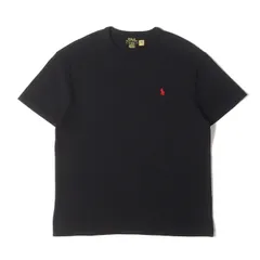 【美品】POLO Ralph Lauren ポロ ラルフローレン Tシャツ ブラック 黒 サイズ:M | ポニー 刺繍 バインダーネック ヘビーウェイト Tシャツ | CLASSIC FIT | トップス カットソー 半袖【メンズ】【中古】