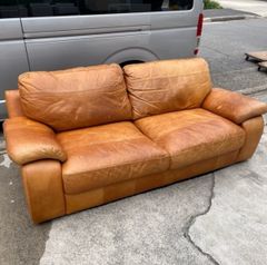 【THE OFFER 9】本革　ブランド家具　オファナイン　ソファ　3人掛け【店舗まで引き取り限定価格】【配達の場合ご相談ください】