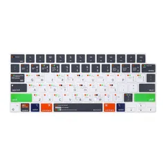 MOSISO キーボードカバー MacBook Air 15インチ M3 A3114 M2 A2941/Air 13.6 A3113 A2681/Pro 14/16 M4 M3 M2 M1、Mac OS X ショートカット、グレー 