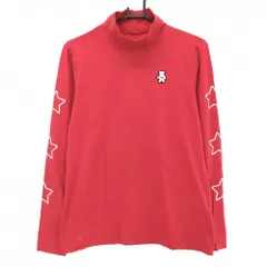 【新品】キャロウェイ 長袖ハイネックシャツ レッド×白 ベア 袖星 レディース LL ゴルフウェア Callaway