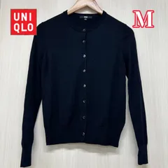 UNIQLO　ユニクロ　レディース　UVカット　ジャージークルーネックカーディガン（ネイビーブラック）Ｍ