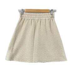 美品 PROPORTION BODY DRESSING プロポーションボディ ドレッシング グリッター 無地 オールシーズン ミニスカート コットン ベージュ レディース 3【古着】【中古】【送料無料】