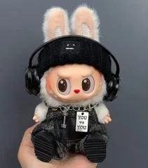 【5点セット】ぬいぐるみ用服 LABUBU ラブブ 17cm 衣装セット 着せ替え用 かわいい 男の子 女の子 ぬいぐるみ用 服 靴 帽子 イヤホン ネックレス スーツ ぬいぐるみ 服セット アイドル アニメ 人形用アクセサリー 雑貨 可愛い オシャレ