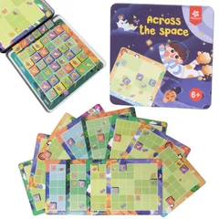 【最短発送】３６マス どうぶつ ６×６ ナンプレ おでかけ中に 数独 楽しめる 知育 ステップアップ式 マグネット おもちゃ Pinwheel) 論理思考トレーニング ６歳以上 (知と育 (STEP6 宇宙遊泳)