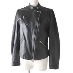 極美品◎正規品 COACH コーチ F86528 レディース ラムスキン シングル ライダースジャケット ブラック×シルバー金具 サイズS シンプル◎　m08-st30315-751のサムネイル
