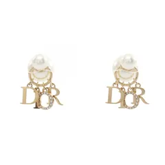 ディオール Dior ピアス Dior Tribales トライバル パールホワイト/ゴールド GP（ゴールドメッキ） フェイクパール ピアス レディース Used A