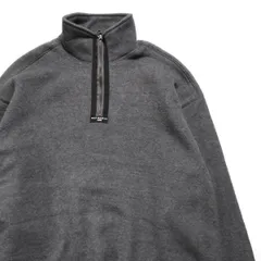 90's ラルフローレン ポロジーンズ ハーフジップ フリースジャケット 灰 (M) プルオーバー 90年代 旧タグ オールド POLO アメリカ古着 USED  ビンテージ ヴィンテージ
