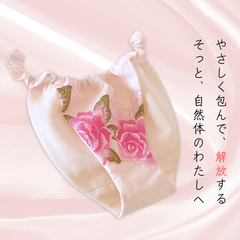 rose*国産綿100%生地*ふんどしパンツ*handmade*ブラセット*ストレスフリー*ハンドメイド*プレゼント*ショーツ