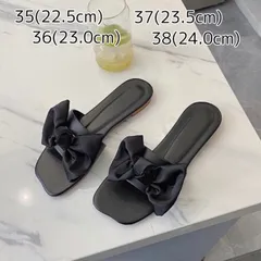 サテン リボン フラットサンダル 夏 フォーマル ミュール ブランド ビーサン