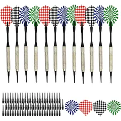 新品 ダーツ 矢 12本 14g ハウスダーツ ソフトダーツセット 初心者・初中級 者向け 入門用 練習用 入門級家庭用ダーツ 初心者 忘年会 イベントに活躍