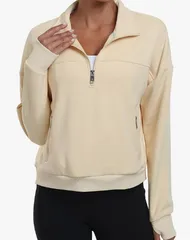 [YIRUIYA] あったか 裏起毛 フードレスパーカー（2XL）グレー レディース トレーナー スウェットシャツ 長袖 スポーツウェア トップス ジップアップ カジュアル 無地 春 秋 冬 おしゃれ 日常 レジャー ジム ヨガ 運動 遠足 お出掛け