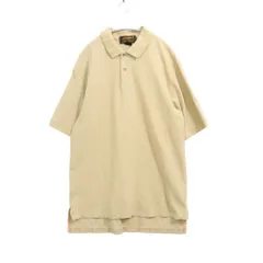 【中古A】80s 90s Eddie Bauer エディー バウアー vintage L メンズ ポロシャツ 黒タグ後期 ベージュ 中古A 古着