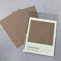 シャレドワ SHAREYDVA フレンチガイドシール 36ピース 3シート入り french guide seal センターラインあり 左右対称 ミラーフレンチ ポリッシュ ジェルネイル ネイルアート デザイン ネイルサロン セルフネイル ネイリスト ネイルのサムネイル