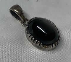 №409 Dema シルバーペンダントトップ ブラックストーン 19.9g - メルカリ