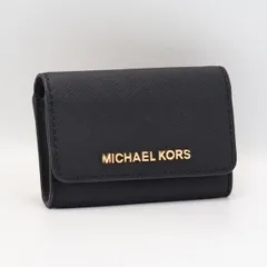 良品 マイケルコース カードケース ゴールド金具 ブラックカラー レディースカードケース 2000000 NSK MTM