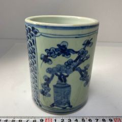 中国清時代 オランダ写青花 水指 高さ約15.8㎝ 東さ7-0616☆2F - メルカリ