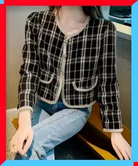 新品 韓国風ツイードジャケット ライトアウター 上品ジャケット清楚 長袖ジャケット秋冬 卒業式入学式服装母