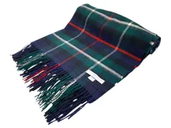 Johnstons (ジョンストンズ) タータンチェック 大判ストール カシミヤ 約70×約185 レッド グリーン レディース/004