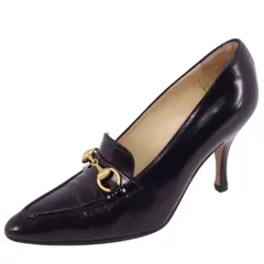 Vintage グッチ GUCCI パンプス ヒール ホースビット カーフレザー シューズ レディース 35C(22cm相当) ブラック