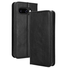 Google Pixel 9a ケース 手帳 チェック柄 合革 レトロ 手帳 ケース 【Color】ブラック