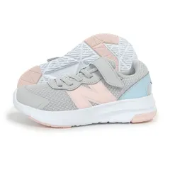 【新品】ニューバランス キッズ new balance キッズ ジュニア スニーカー PT578 AC グレー/ピンク 子供靴 子ども マジックテープ 運動靴 体育祭 学校 男の子 女の子