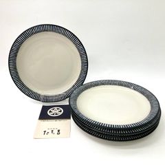 【たち吉】十草 16cm プレート 皿 5枚 ホワイト 藍色 ★