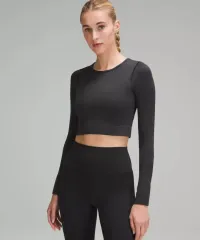 ノーテック) ルルレモン Ev 二 ストリート クロップド シャツ ブラック サイズ 4