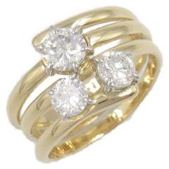 ジュエリー JEWELRY リング・指輪 ダイヤモンド リング ﾀﾞｲﾔ 6.5g #11 K18（イエローゴールド） Pt900プラチナ リング レディース Used A