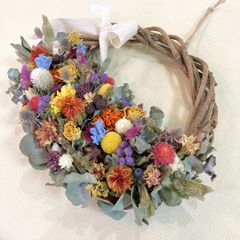 SALE 夏カラフルリース⭐︎ドライフラワーリース