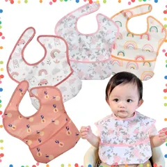 【人気商品】エプロン 赤ちゃん ベビー 立体ポケット 保育園 記名 【乾燥機も使えるお食事エプロン】食事用エプロン 汚いにくい 洗いやすいと乾きやすい 防水 [Ella.] 軽量 入園