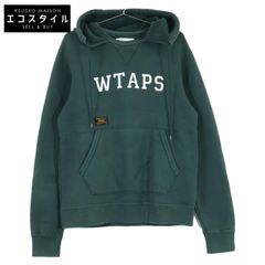 WTAPS ダブルタップス 122ATDTーCSM01S ロゴプリント プルオーバー パーカー/ 2