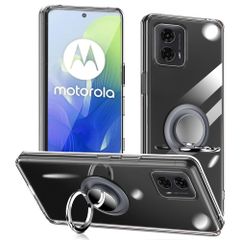 【在庫処分】ケース リング付き G24 透明 モトローラ g24 スマホケース リング クリア シリコン Moto 薄型 スタンド機能 耐衝撃 耐久 滑り止め（Moto G24 クリア）