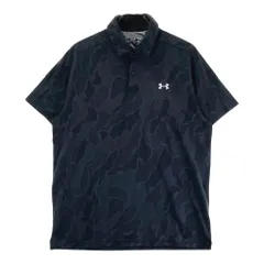 サイズ：XL UNDER ARMOUR アンダーアーマー  半袖ポロシャツ 総柄 ブラック系 [240101362543]# ゴルフウェア メンズ ストスト