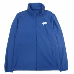 美品 ビームスゴルフ BEAMS GOLF マイクロリップストップ ブルゾン ロゴ プリント フード付き ジャケット スイングトップ ライトアウター M 紺 ネイビー/メンズ