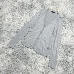 【良品】BANANA  REPUBLIC  バナナリパブリック  カーディガン  薄手ニット  (M)  カジュアル  一点もの  レディース  グレー系  灰色【送料無料】