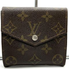 LOUIS VUITTON ルイ・ヴィトン M61660 ポルトモネ・ビエ・カルトクレディ 二つ折り財布 コンパクトウォレット Wホック モノグラムキャンバス ブラウン 茶 レディース USED