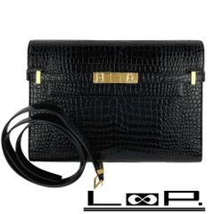 □新同□ フェラガモ 二つ折り マネークリップ 財布 レザー ブラック  