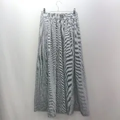 ◇ ⊂ <!-利用不可文字-!>DOUDOU ドゥドゥ ギンガムチェック ロング フレア スカート サイズF ブラック ホワイト レディース E  【1502060017862】