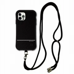 [iPhone15 Pro] スマホショルダー付 iPhone16 i-coronケース アイフォン 15 Pro Plus Pro Max 14 13 12 スマホケース ショルダー タイプ 背面保護 耐衝撃 カーボン調 ブラック メンズ