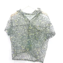 ◇ ⊂ Φ SLY スライ 総柄 半袖 シースルーシャツ サイズＦ ブラック系 レディース E  【1503050031356】